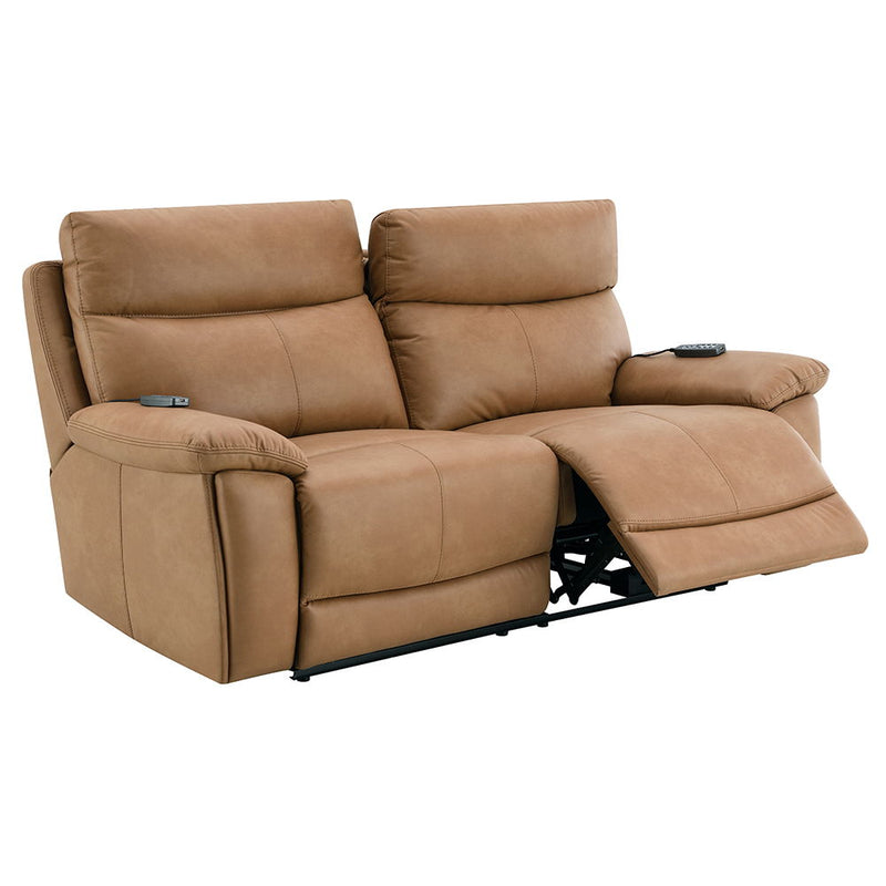Chavis - Power Motion Loveseat With USB & Power Headrest - Brown - R&R Furniture Gallery (Fountain Valley, CA)