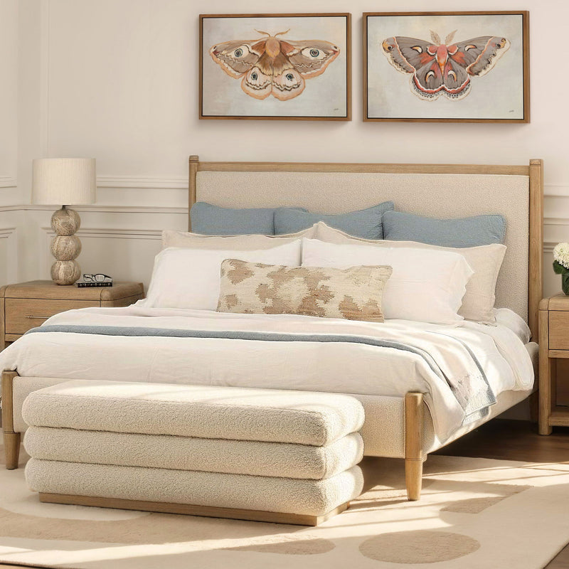 Aura - Storage Bench - Cream And Light Natural