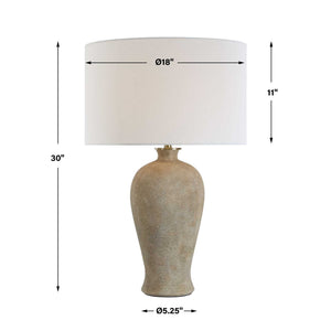 Torres - Textured Ceramic Table Lamp - Brown