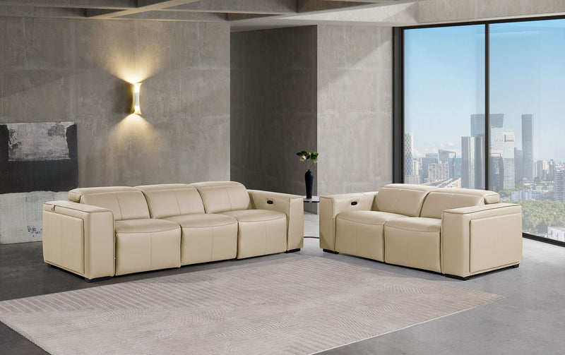 1224 - 5-Piece Modular Power Reclining Sofa And Loveseat Set In With 4 Power Recliners & Power Headrests - R&R Furniture Gallery (Fountain Valley, CA)