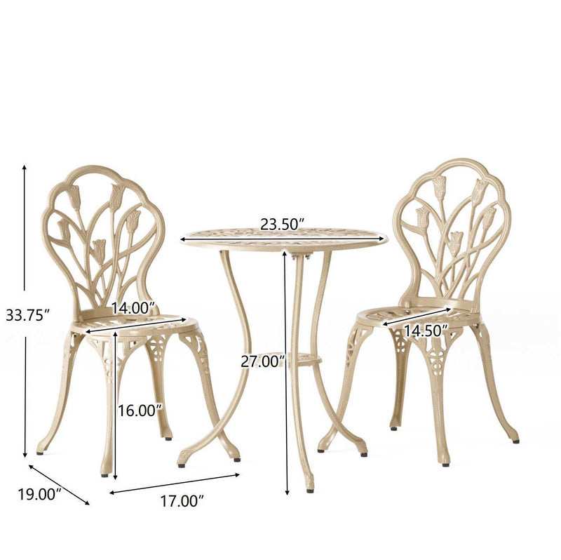 Nassau - Cast 3 Piece Bistro Set - R&R Furniture Gallery (Fountain Valley, CA)