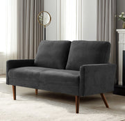 Loveseat Sofa, European Style With Sleek Design, Modern & Vintage Flair, Upholstered 2 Seater Couch - R&R Furniture Gallery (Fountain Valley, CA)