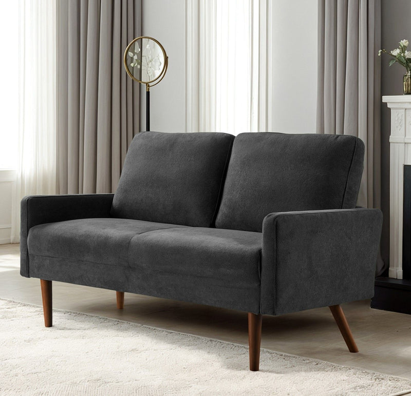 Loveseat Sofa, European Style With Sleek Design, Modern & Vintage Flair, Upholstered 2 Seater Couch - R&R Furniture Gallery (Fountain Valley, CA)