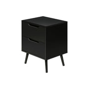 Modern 8th Street accent table with storage drawers, featuring sleek design and wood finish, ideal for living room decor.