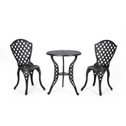 Bono Metal Bistro Set - Black - R&R Furniture Gallery (Fountain Valley, CA)