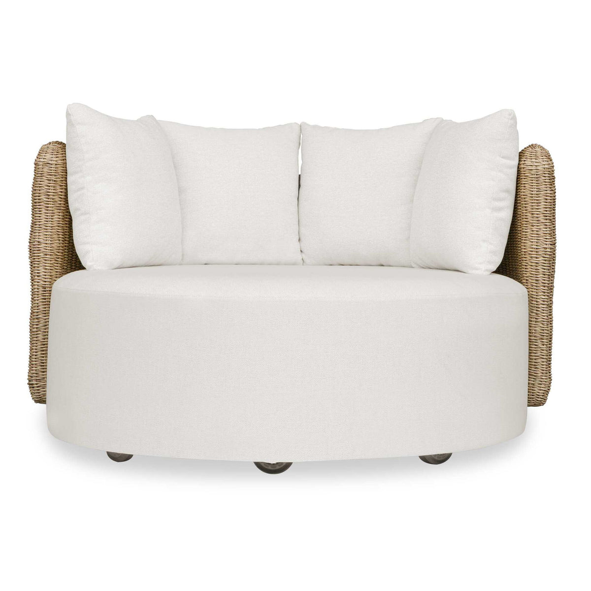 Sunset - Outdoor Round Swivel Day Bed - White