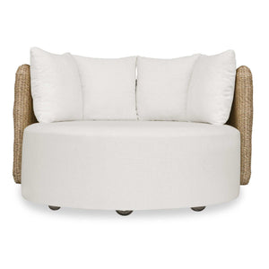 Sunset - Outdoor Round Swivel Day Bed - White