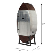 Brancaster - Wine Cooler - Retro Brown Top Grain Leather & Aluminum - R&R Furniture Gallery (Fountain Valley, CA)