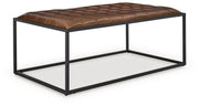 Junsor - Cocktail Ottoman - Brown / Black - R&R Furniture Gallery (Fountain Valley, CA)