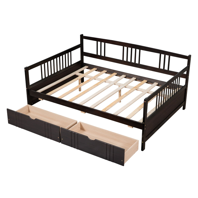 Modern DreamHaus multifunctional daybed with built-in storage drawers, sleek design, and contemporary style for versatile living spaces.