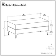 Ava - Versatile Mid Century Ottoman - R&R Furniture Gallery (Fountain Valley, CA)