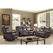 Glory Furniture Ward reclining loveseat for two in a modern fabric with plush cushions and built-in recline feature.