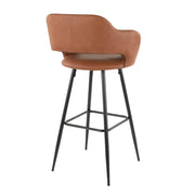 Pair of Lumi Source Margarite contemporary barstools with sleek design, featuring cushioned seats and modern metal legs.