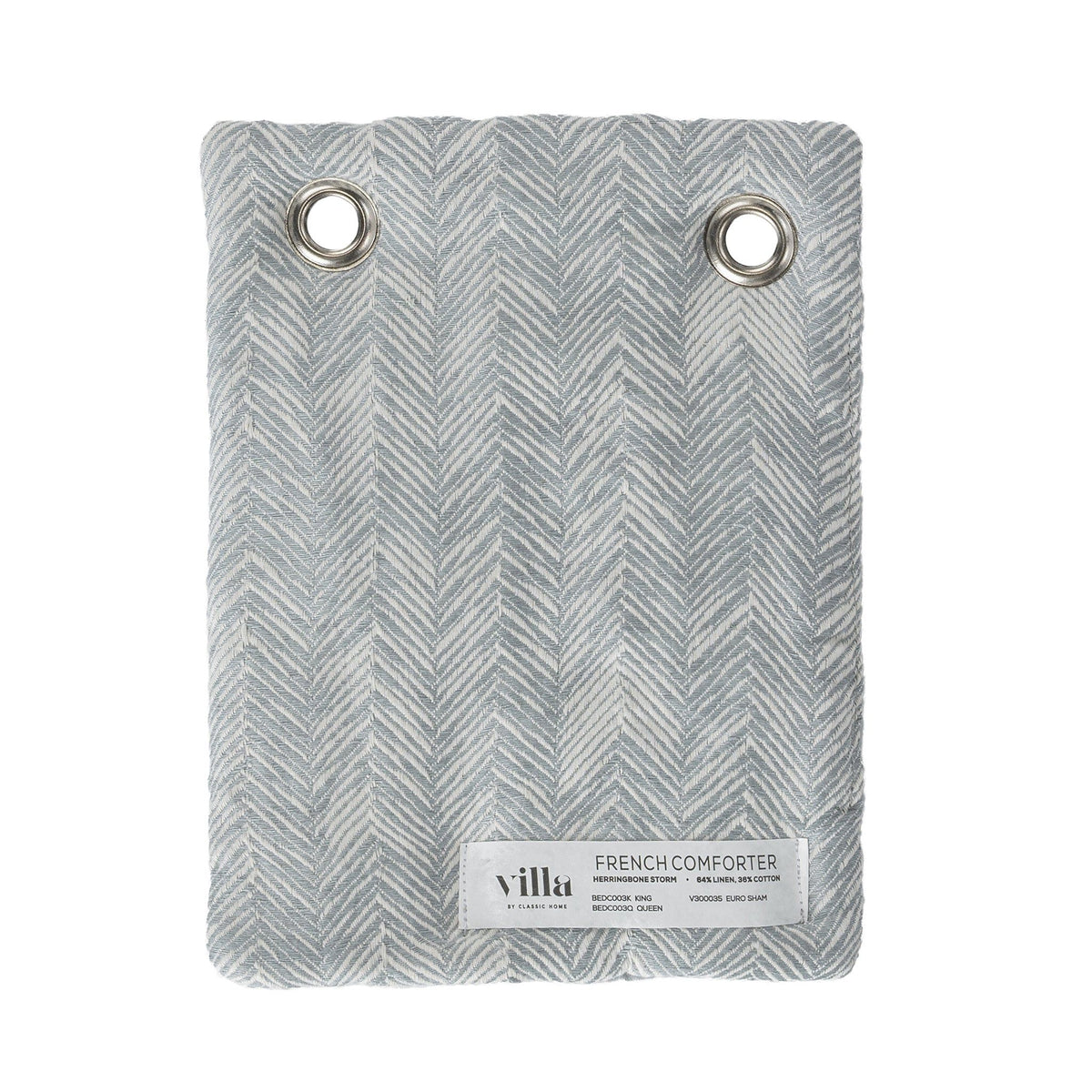 French Herringbone - Comforter Euro Sham - Storm