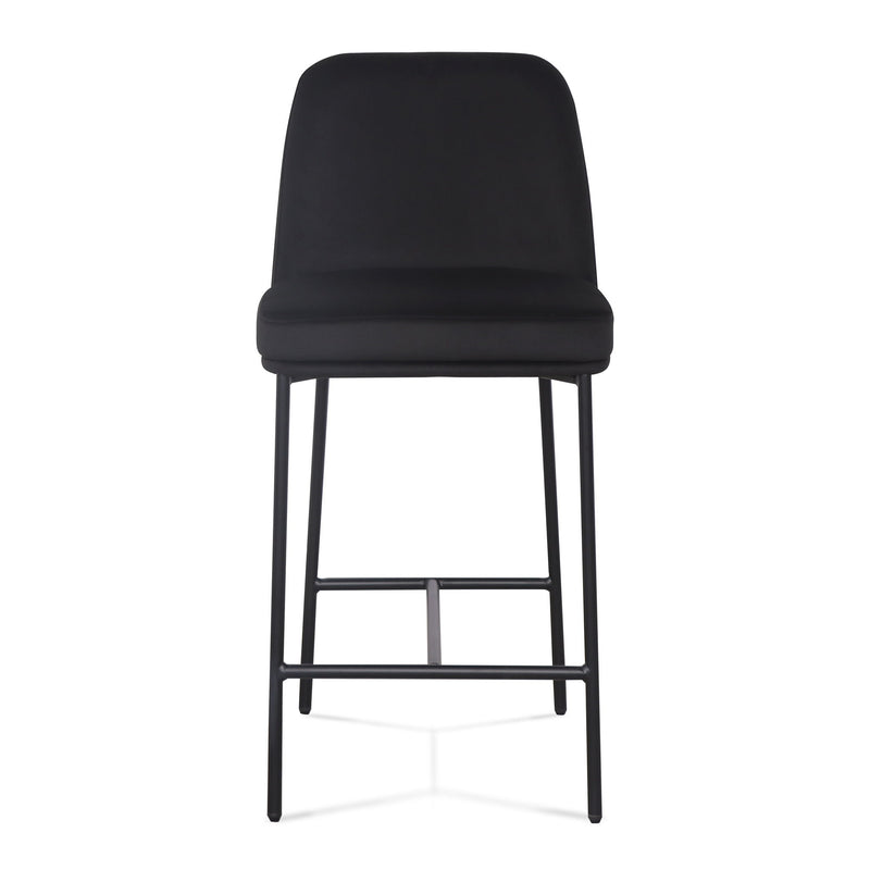 Set of two TOV Furniture Sydney counter stools with wooden seats and metal legs, ideal for kitchen or bar area.