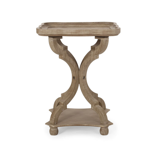 French Country Accent Table With Hourglass Design - Natural - R&R Furniture Gallery (Fountain Valley, CA)