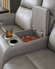 5Z-Comfort - Relaxation - Power Reclining Loveseat with Console / Adj Headrest - R&R Furniture Gallery (Fountain Valley, CA)
