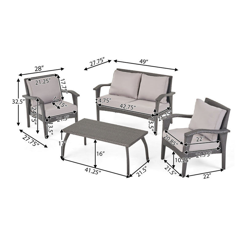Honolulu - Wicker Set Outdoor Seating - R&R Furniture Gallery (Fountain Valley, CA)