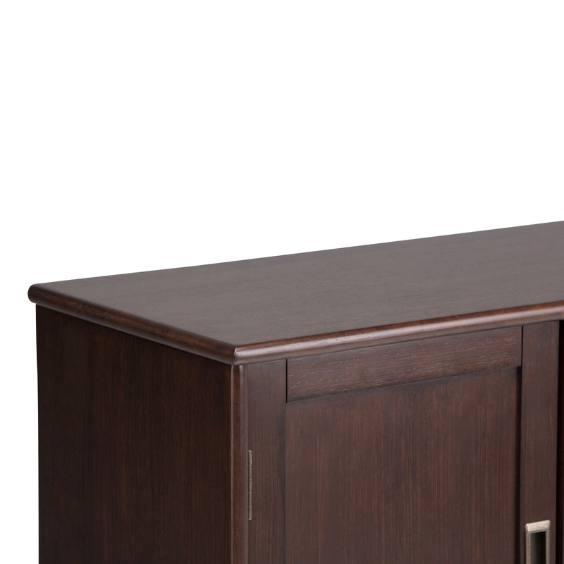 Draper - Low Storage Cabinet - Medium Auburn Brown - R&R Furniture Gallery (Fountain Valley, CA)
