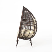Cutter Teardrop Patio Chair With Water Resistant Cushion - Multi / Brown / Beige - R&R Furniture Gallery (Fountain Valley, CA)