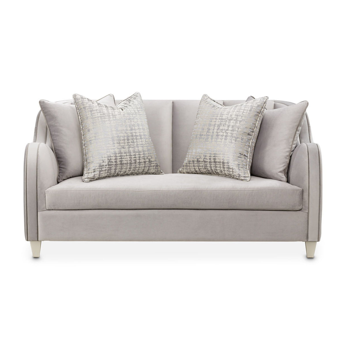 Roxbury Park - Velvet Loveseat - Steel / Slate