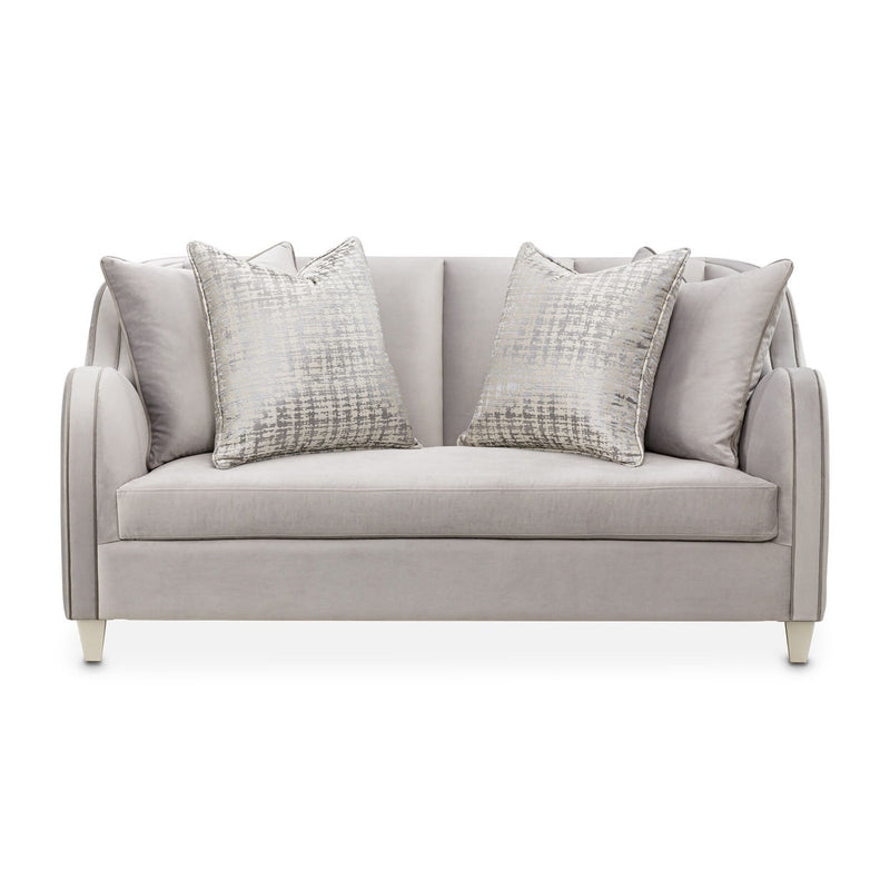 Roxbury Park - Velvet Loveseat - Steel / Slate - R&R Furniture Gallery (Fountain Valley, CA)