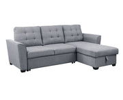 Avery - Sleeper Sectional Sofa With Reversible Storage Chaise - Light Gray - R&R Furniture Gallery (Fountain Valley, CA)