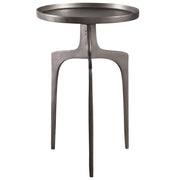 Uttermost Kenna accent table with a sleek, modern design featuring a round top and stylish metal legs.