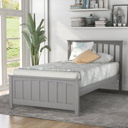 DreamHaus platform trundle bed with a sleek wooden frame, featuring a pull-out under-bed storage or sleeping area.