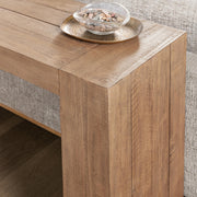 Classic Home Clayton coffee table for living room, wooden surface with modern design and sturdy legs.