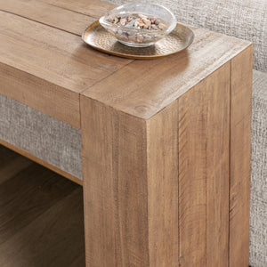 Classic Home Clayton coffee table for living room, wooden surface with modern design and sturdy legs.