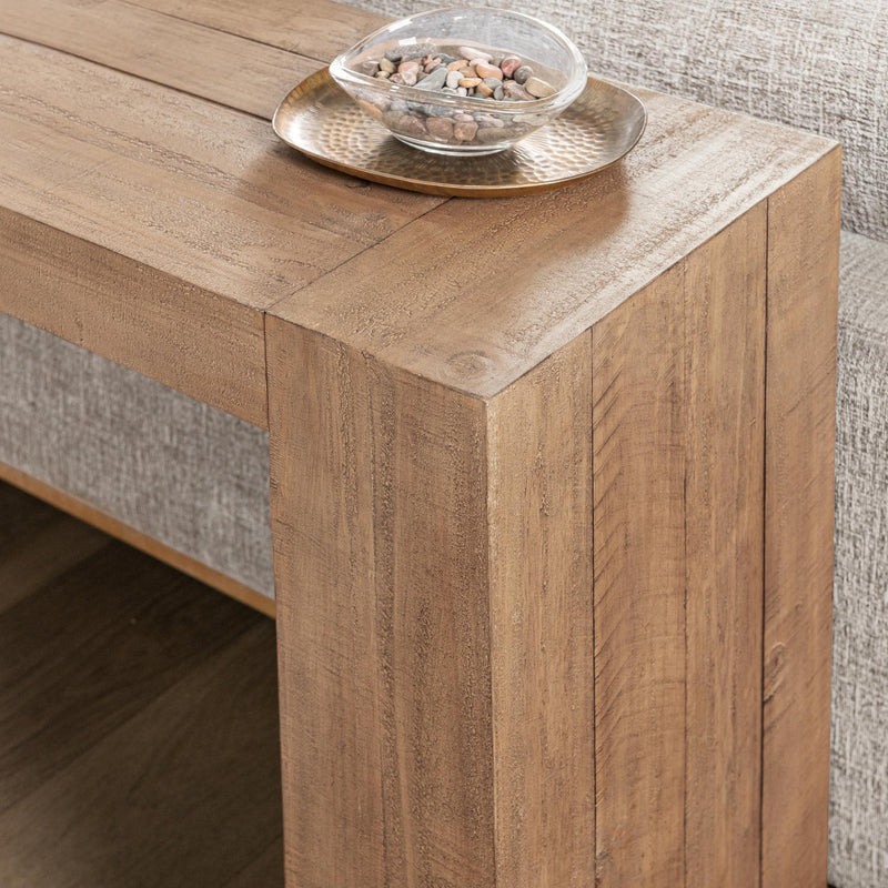 Classic Home Clayton coffee table for living room, wooden surface with modern design and sturdy legs.