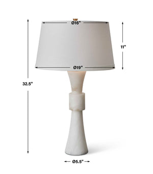 Banded - Table Lamp - Alabaster