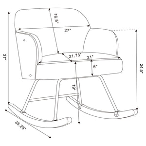 Valera - Upholstered Mid Back Rocking Chair