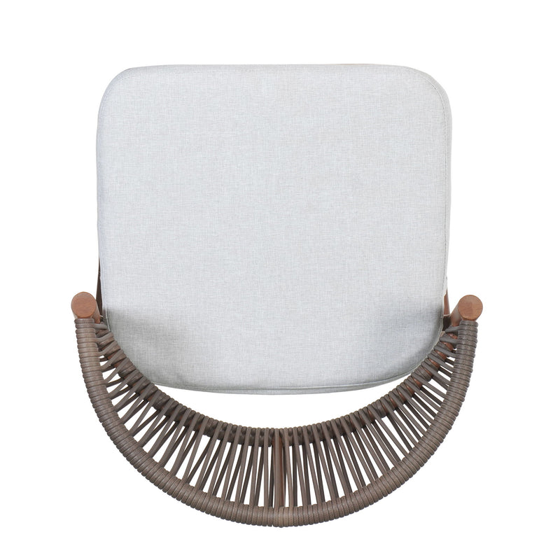 Outdoor Bar Height Metal Frame Counter Stools With Scallop Shaped Backrest & Water Resistant Cushions - R&R Furniture Gallery (Fountain Valley, CA)