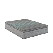 Comfort Care - 10" Twin Extra Long, Hybrid Euro Top Mattress Plush Comfort - Gray / Blue - R&R Furniture Gallery (Fountain Valley, CA)