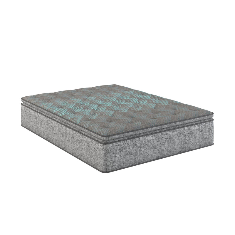 Restonic Comfort Care 10-inch hybrid euro top mattress with plush surface, showcasing soft fabric and supportive design.