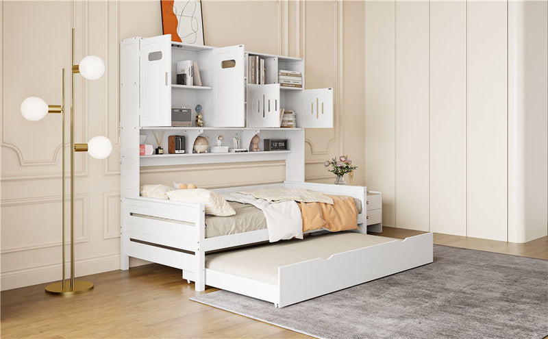 Daybed With All-In-One Cabinet And Shelf - R&R Furniture Gallery (Fountain Valley, CA)