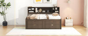 Daybed With 2 Bedside Cabinets, Upper Shelves And 4 Drawers - R&R Furniture Gallery (Fountain Valley, CA)