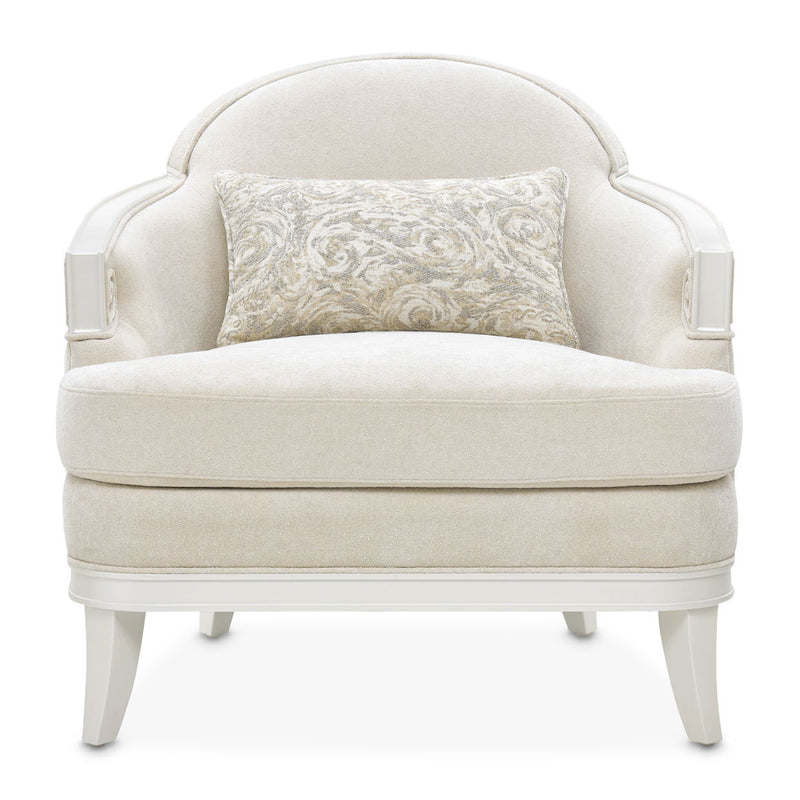 La Marisia - Chenille Matching Chair - Tranquil / Creamy Pearl - R&R Furniture Gallery (Fountain Valley, CA)