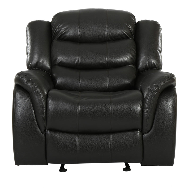 Classic Design Recliner, Upholstery Recliner, Glider Recliner - Black Berry - R&R Furniture Gallery (Fountain Valley, CA)
