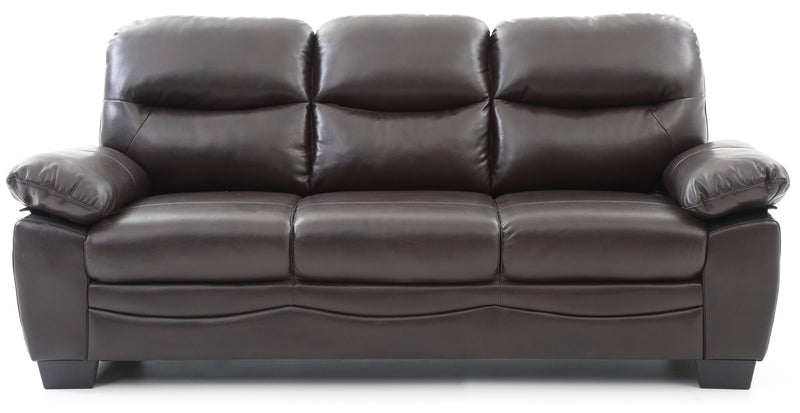 Glory Furniture Marta stationary sofa with plush cushions and sleek design, ideal for modern living room decor.