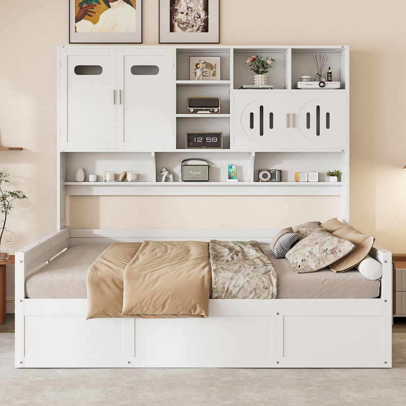 Daybed With All-In-One Cabinet And Shelf - R&R Furniture Gallery (Fountain Valley, CA)