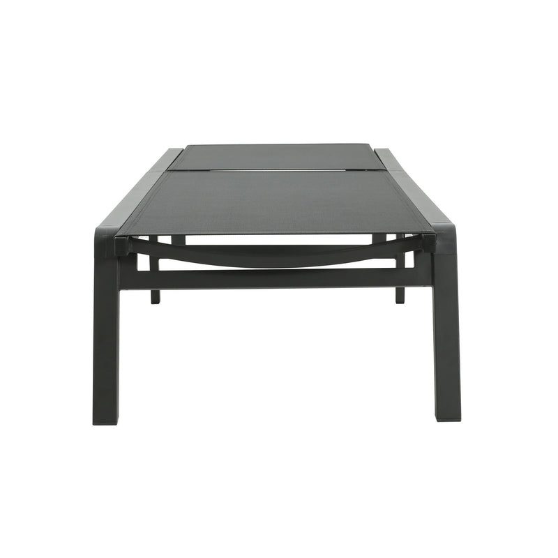 Noble House outdoor patio chaise lounge with five adjustable reclining positions, featuring a sleek design and comfortable cushioning.