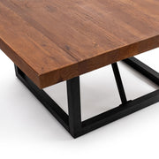 Classic Home Messina dining table in brown and black with a sleek, modern design, perfect for contemporary dining spaces.