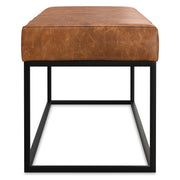 Candice - Ottoman Bench - Tan / Black - R&R Furniture Gallery (Fountain Valley, CA)