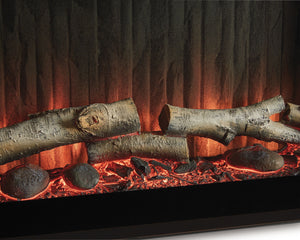Entertainment Accessories - Fireplace Insert With Faux Birch Log Set - Black - R&R Furniture Gallery (Fountain Valley, CA)