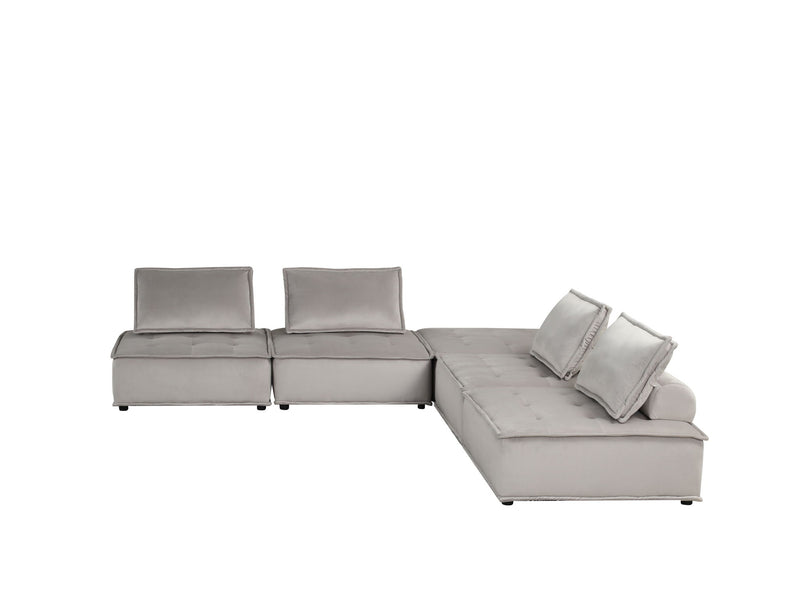 Lilola Home Anna soft modular sofa in a stationary design, featuring plush cushions and a contemporary style for cozy living rooms.
