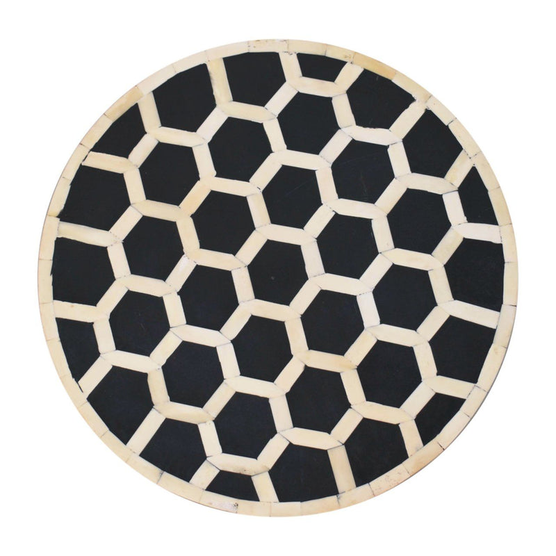 Inlay Bone Tripod Stool - Honey Caramel - R&R Furniture Gallery (Fountain Valley, CA)