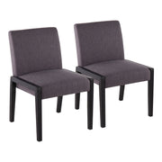 Set of two Lumi Source Carmen contemporary elegant design chairs with sleek, modern styling and plush upholstered seats.